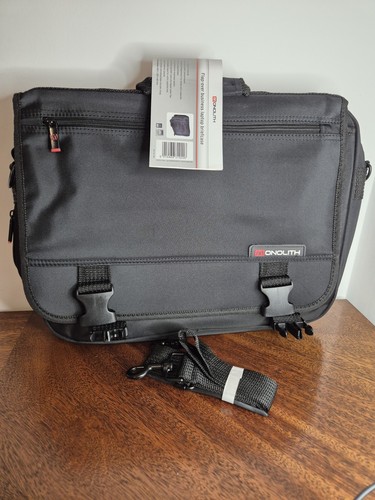 Monolith Flap Over Laptop Bag Briefcase 15.6 Inch with Shoulder Strap. BNWT.