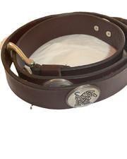 MEMPHIS TIGERS LEATHER BELT SILVER TONE CONCHOS w(UNIVERSITY OF MEMPHIS LOGO 40