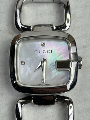 GUCCI Watch G Collection 125.5 Diamond Index Square Index G100 B