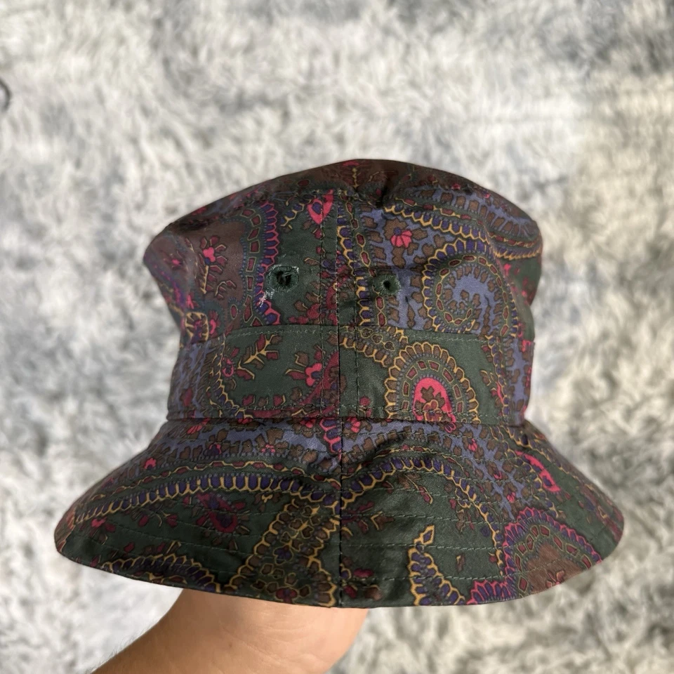 Polo Ralph Lauren сафари пейсли ведро шляпа, размер S/M, многоцветный опрятный повседневный - Изображение 3 из 4