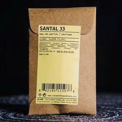 LE LABO SANTAL 33 EAU DE PARFUM SAMPLE TRAVEL SPRAY 1.5ML/.05OZ - 100% AUTHENTIC