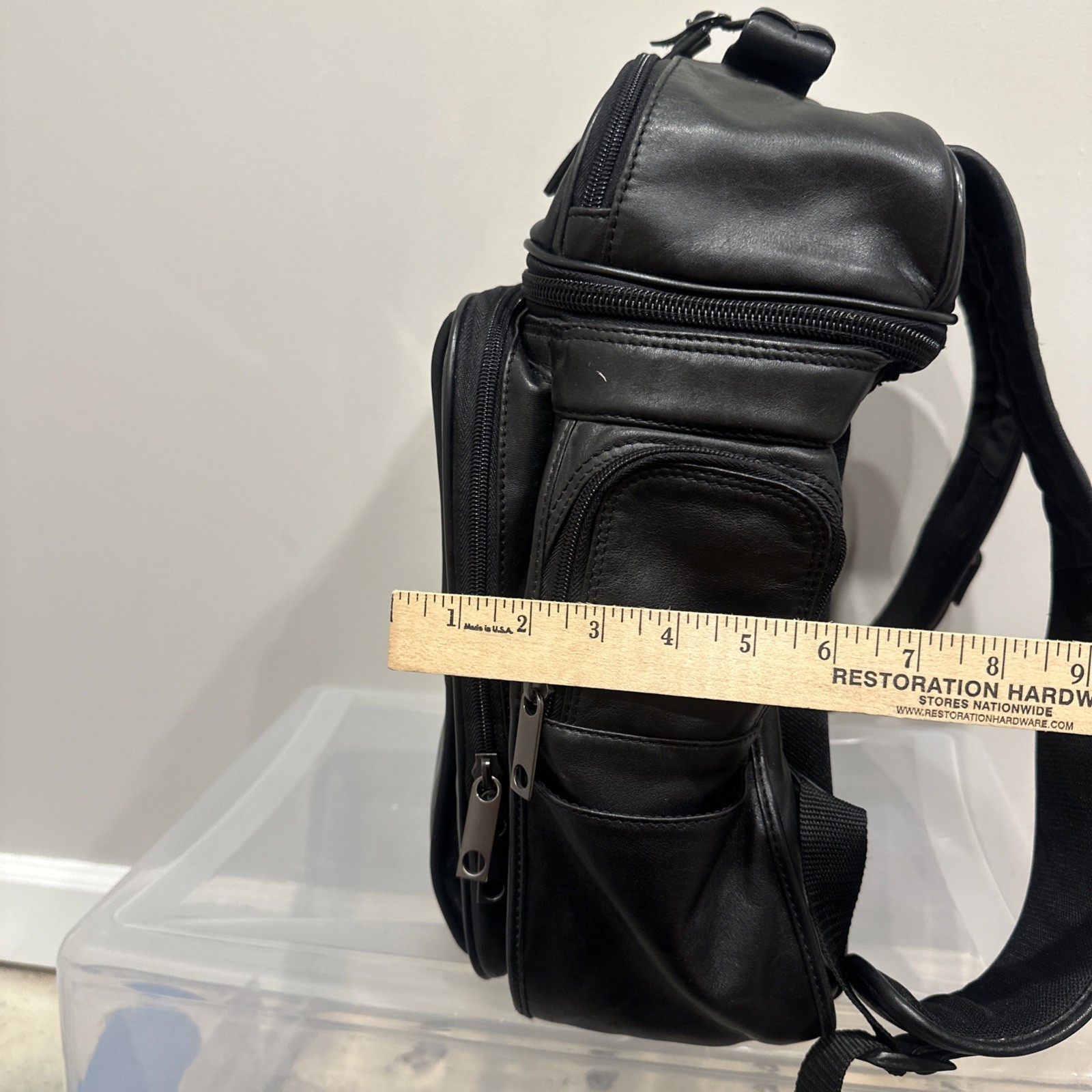 Men's Leather Backpack Simple Multifunctional Lei… - image 12