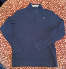 Vineyard Vines Navy Blue 1/4 Zip Whale Pullover Shirt Boys Youth XL 18 Preppy