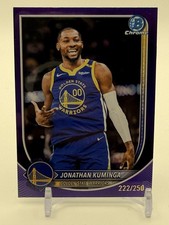 2025-26 Bowman Chrome Jonathan Kuminga Purple Refractor Variation #d/250 SSP