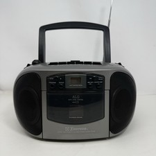 emerson pd6508 CD TAPE RADIO Portable Stereo Boombox Gray Black 90s Tested