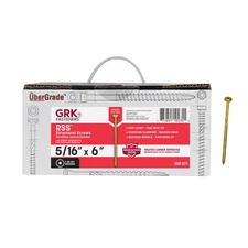GRK Fasteners RSS™ 5/16 x 6 Inch, Rugged Structural Screws, 300 PCS, Rust