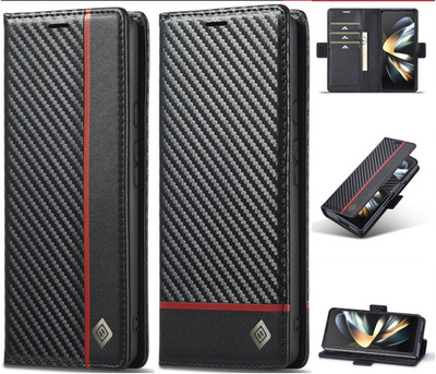 Carbon Fiber Wallet Phone Case For Xiaomi 11T 12T 13T 14T 15T Poco X7 X5 X3 C65