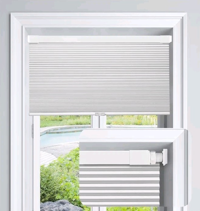 LazBlinds Cordless Cellular Shades, No Tools No Drill Blacko