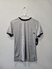 UMBRO Boys Grey/Black Crew Neck Lightweight Lounge Sleepwear Shirt Size M New