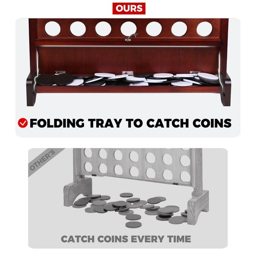 Giant Wooden 4 in a Row with Foldable Tray Connect Games Yard Giant Outdoor G... - Picture 2 of 7