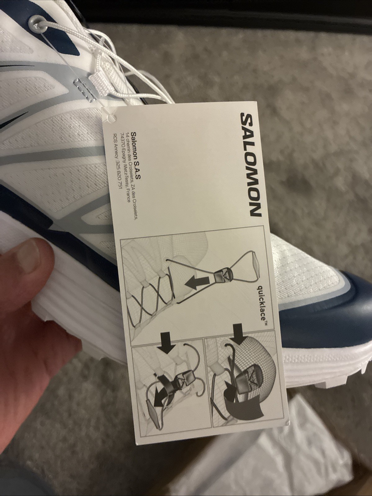SALOMON XT Pathway 2 'White Poseidon' - L47722900 Size 10 BNIB image 5