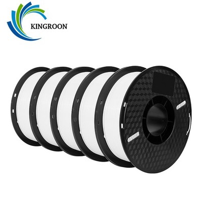 Kingroon 5KG 3D Drucker Filament PLA 1,75mm FDM Bündel Spulen Rolls 1KG Weiß Los