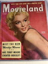 MARILYN MONROE - MOVIELAND 11/54nGREAT COLOR PHOTO COVER MAGAZINE VERY NICE