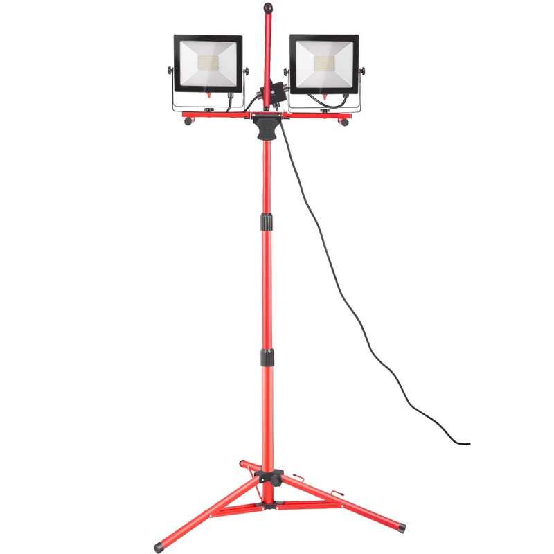 Dual-head Led Work Light 10000 Lumen Led Work Light with Tripod 27.6-68.1"