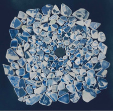 Japanese sea glass Surf-Tumbled Beach Glass pottery very small to small