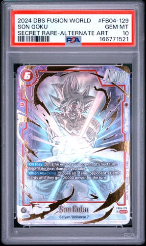 2024 DRAGON BALL SUPER CARD GAME FUSION WORLD ULTRA LIMIT SON GOKU PSA 10