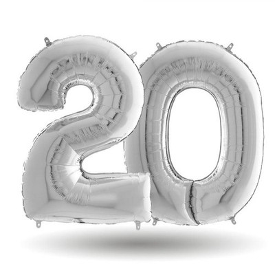 Eleganza Pallone Gigante Numero 1 Argento 76 Cm - Palloncino In Alluminio Per Compleanni E Feste - Elio Non Incluso - 4