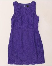 J. CREW Womens Sleeveless A-Line Dress US 2 XS Purple WH01