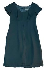 a.b.s Allen Swartz Women Black Mini Empire Audrey Hepburn Flattering Dress 2