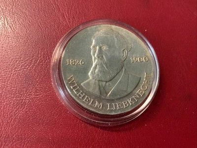 DDR 20 Mark 1976 Silber - Wilhelm Liebknecht (321) - Bild 1 von 2