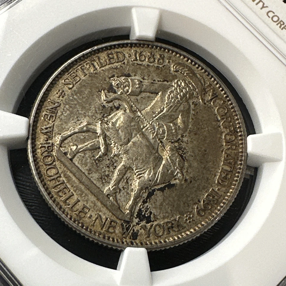 1938 New Rochelle NY 250th Anniversary Half Dollar  Commemorative - NGC MS 62 - Image 4 of 4