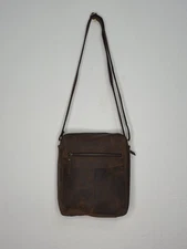 KomalC Vintage Genuine Leather Messenger Crossbody Bag – Brown(B67)?