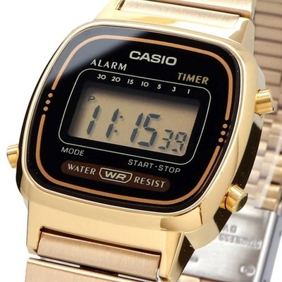 CASIO デジタル腕時計 3573 ゴールド/ブラック Casio LA670WGA-1 Ladies Digital Watch Gold & Black New Unisex