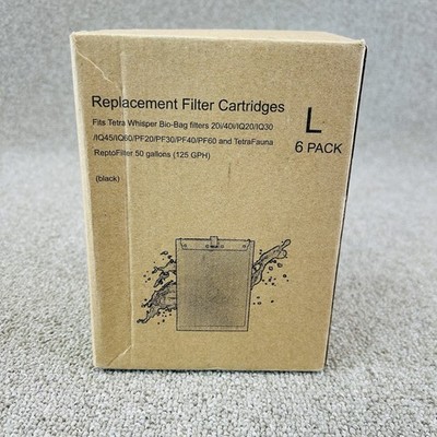 Replacement Filter Cartridges Tetra Whisper Bio-Bag Filters L 6 pack