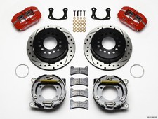 Wilwood Dynapro Low-profile 11-inch P-brake Kit With Red Calipers For Big Ford Wilwood Dynapro Low-profile 11-inch P-brake Kit With Red Calipers For Big Ford
