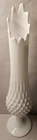 Fenton Vintage White Milk Glass Hobnail Swung Art Glass Vase 14"
