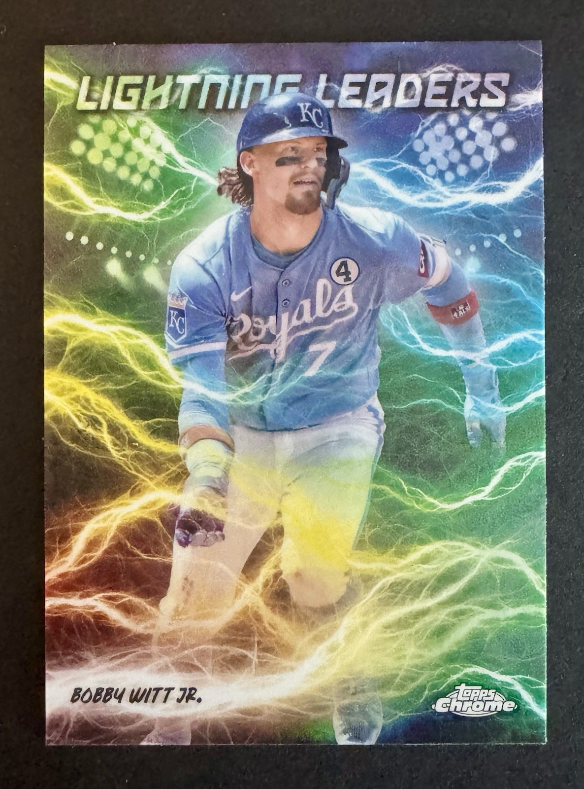 2025  Topps  Chrome Bobby Witt Jr. LIGHTNING LEADERS SSP CASE HIT #LL‑10 ROYALS