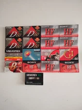 Audio Cassette Tapes (Lot of 17) TDK SONY Memorex Maxell JVC Scotch