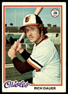 1978 TOPPS RICH DAUER BALTIMORE ORIOLES #237