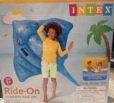 Intex BLUE STINGRAY Inflatable Pool Rider 73 X 57 New Sealed