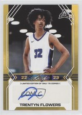 2022-23 Leaf Draft Base Auto Gold /75 Trentyn Flowers #BA-TF1 Auto 0fn0