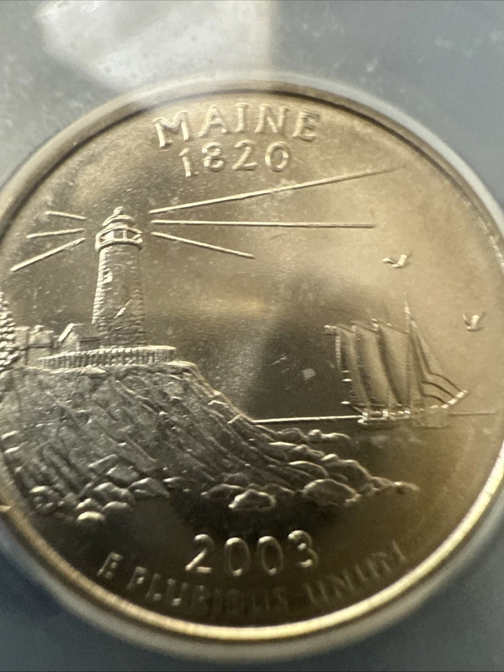 2003 P 25 Cent Coin Maine State Quarter MS67 ICG - Image 3 of 4