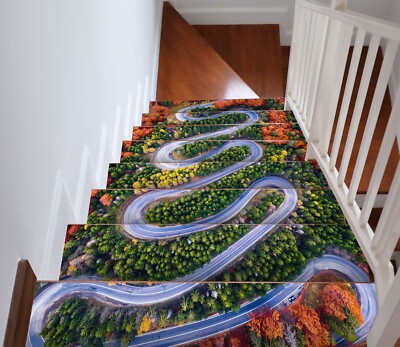 Sticker Mural 3D - Sapin Des Neiges Pour Contremarches D'escalier, Vinyle