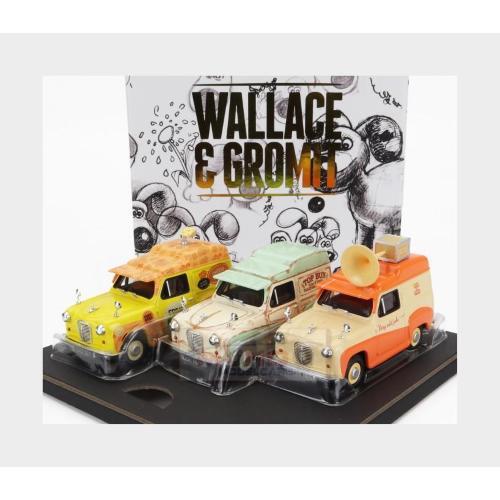 1:43 CORGI Austin Set 3X Delivery Van Wallace & Gromit Aardman Various CC80505 M - Picture 2 of 2