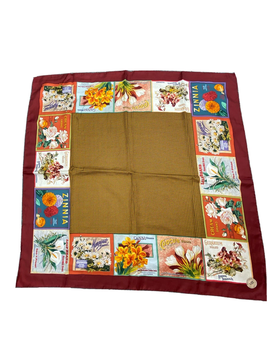 Foulard Carré Mantero En Soie - Motif L'orologio Della Torre Venezia Millennium, Occasion