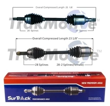 SurTrack Pair Set of 2 Front CV Axle Shafts For Dodge Caliber Jeep Patriot FWD