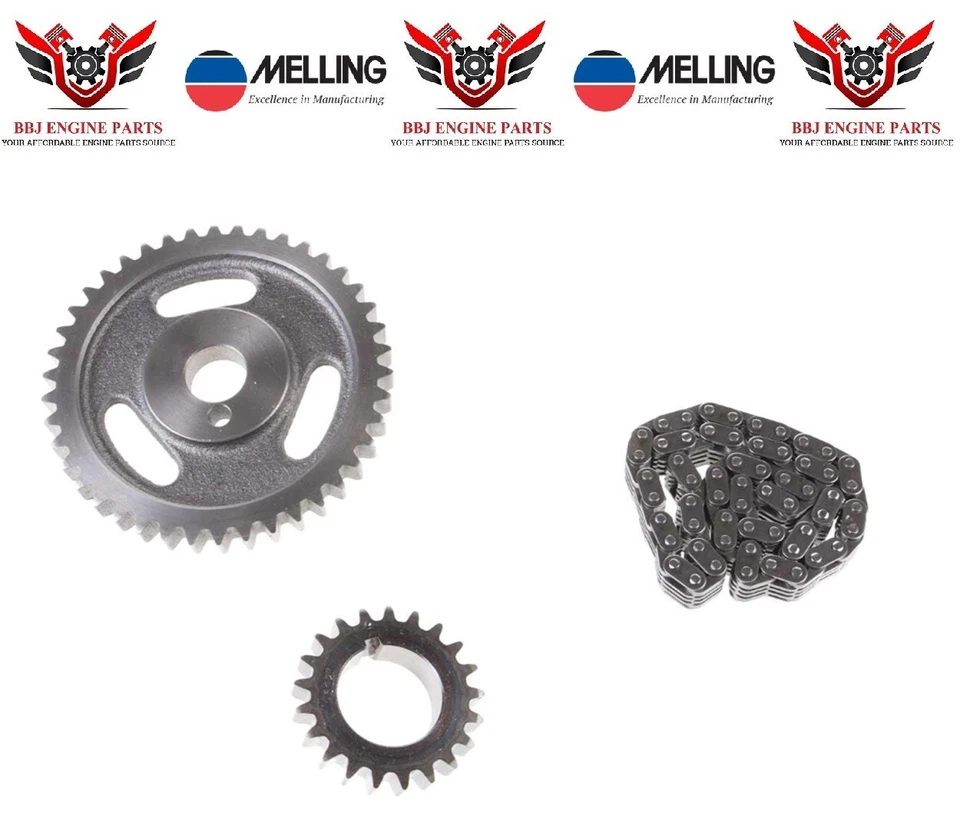 Juego de 3 cadenas de distribución Melling Ford Mercury Mustang V8 260 289 1962 - 1965  Foto 3 de 3