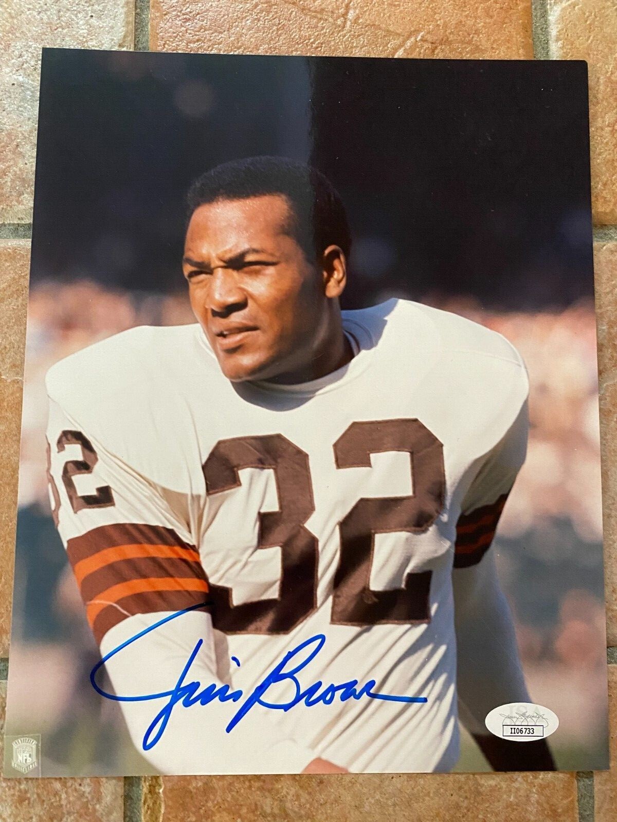 Jim Brown Autographed Signed Cleveland Browns 8x10 Photo JSA COA 