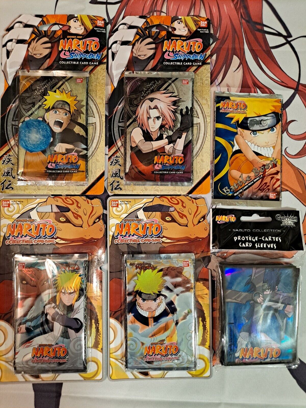 Naruto Kakashi Hinata ou Series Bronzing Collection Cartas