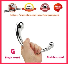 Pure Stainless Steel Handheld Full Body Massager Wand G-point Stimulate Massage