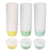 150 pz tazze da forno standard per cupcake cassaforte, verde, blu, giallo