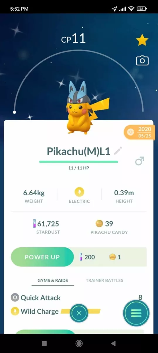 Shiny Pikachu (lucario) 