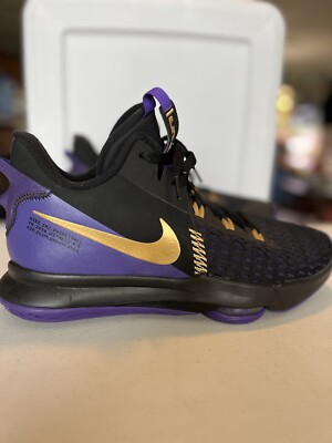 Size 12.5 - Nike LeBron Witness 5 Fierce Purple Metallic