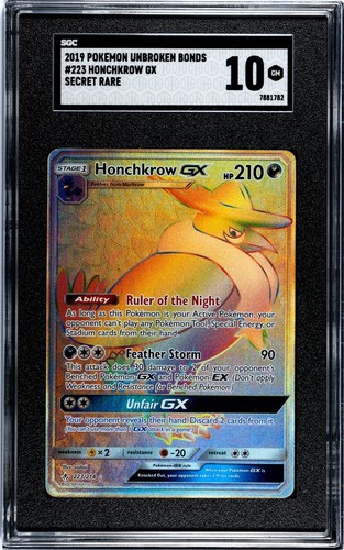 Honchkrow-GX graded SGC 10 for sale on eBay