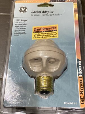 NEW GE SmartHome Ceiling Light Socket Adapter SmartRemote + Receiver RF104RXPS-D