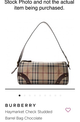 Burberry Nova Check/Haymarket Brown Barrel Coated Canvas Burberry Nova Check/Haymarket Brown Barrel Coated Canvas